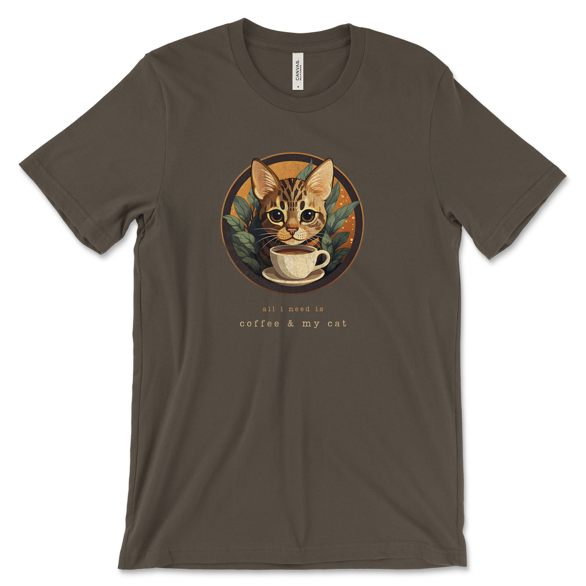 coffee and cat lover t-shirt