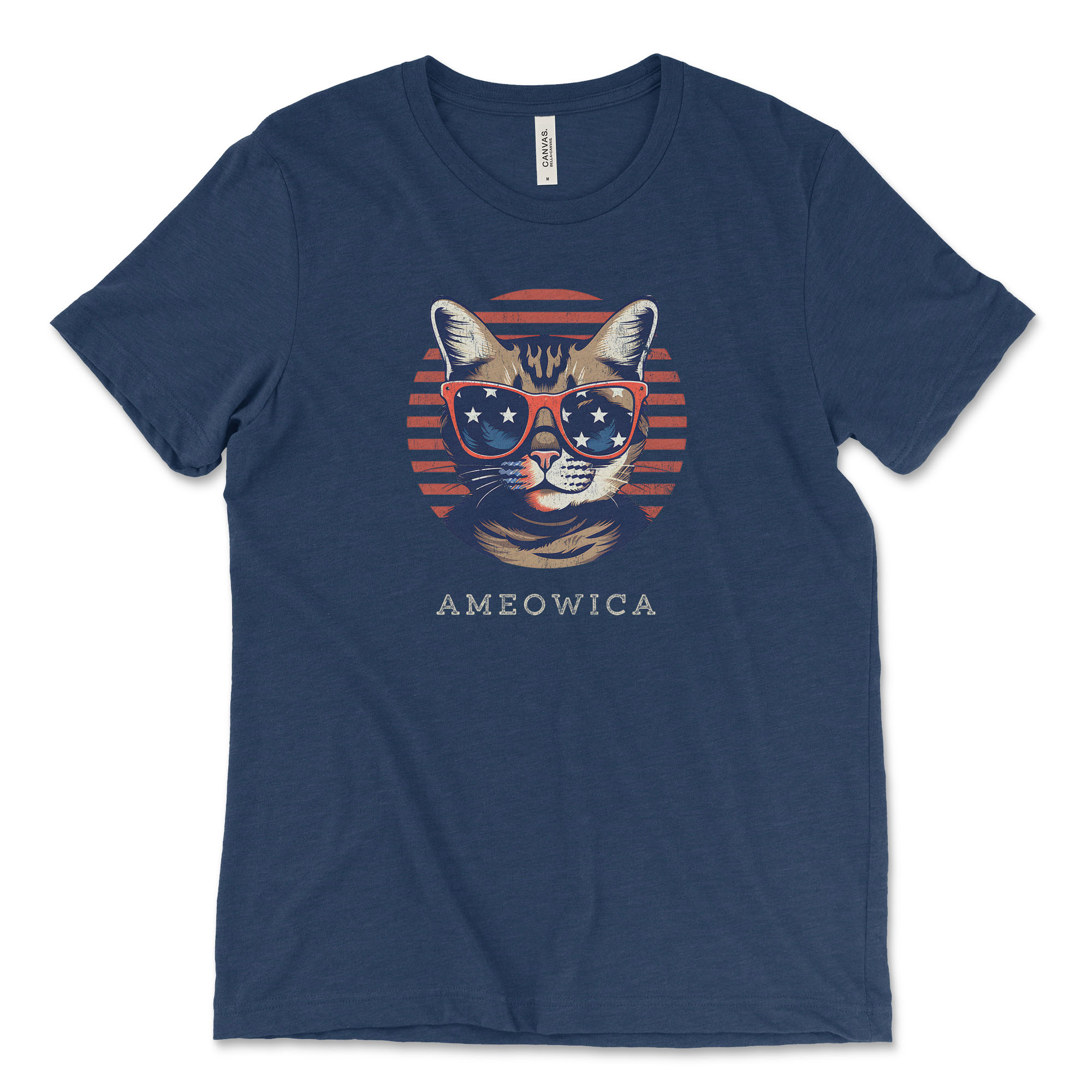 ameowica july 4 cat t-shirt