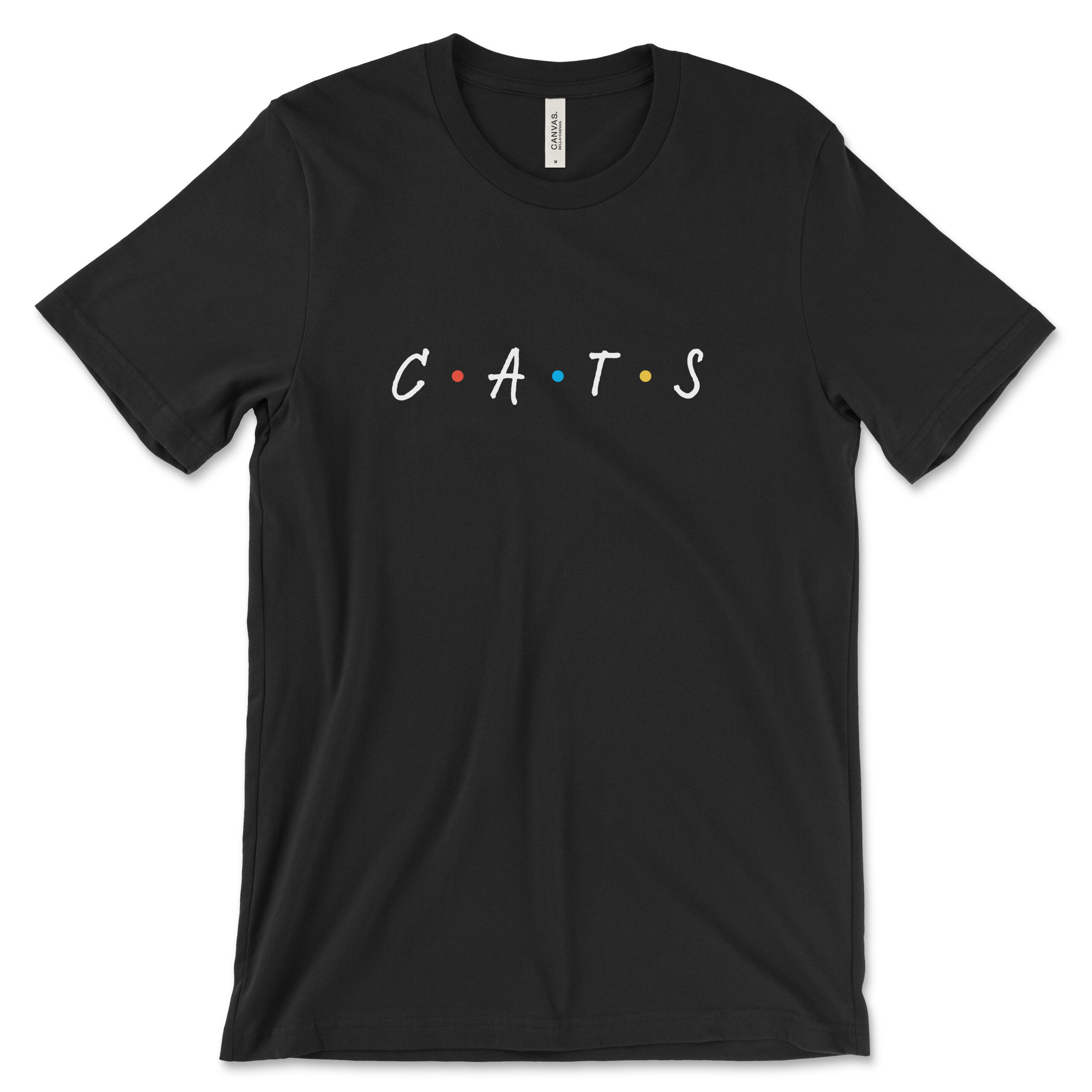 Black "CATS" Friends T-Shirt